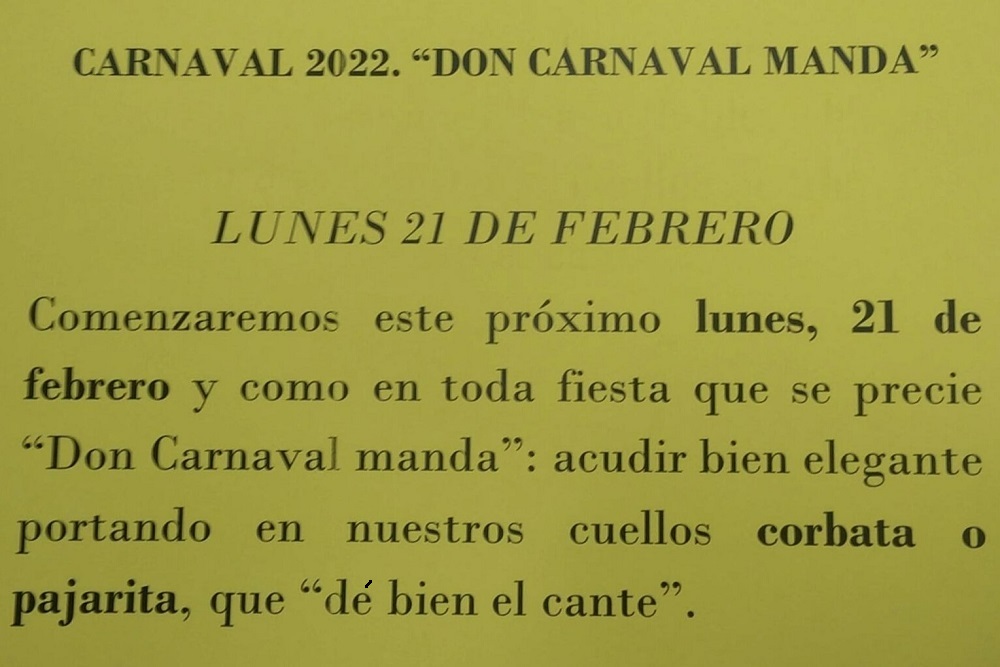Don Carnaval Manda... Lunes