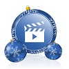 icono vídeo azul Navidad